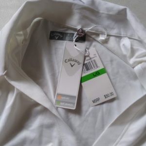 New Callaway white blouse Golfer ladies S. L/G